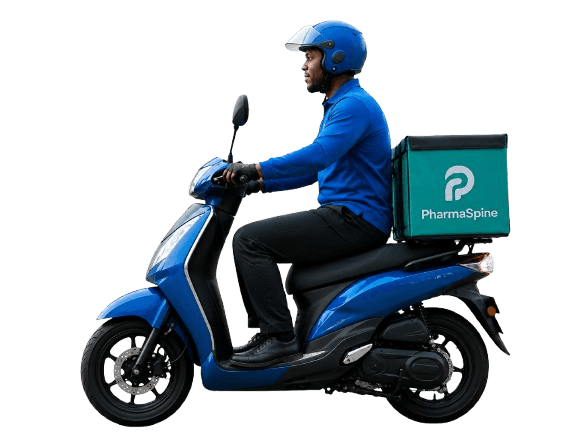 PharmaSpine delivery rider